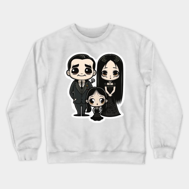 Addams family chibi Crewneck Sweatshirt by ksemstudio